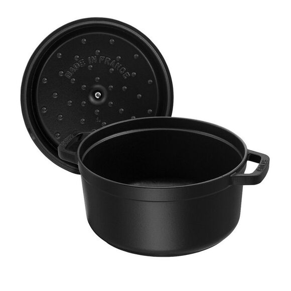 Staub Cast Iron Round Cocotte Dutch Oven 5.5L- Matte Black - Picture 2 of 15